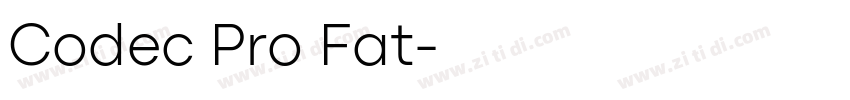 Codec Pro Fat字体转换
